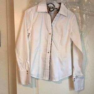 CALVIN KLEIN WHITE LEOPARD BLOUSE